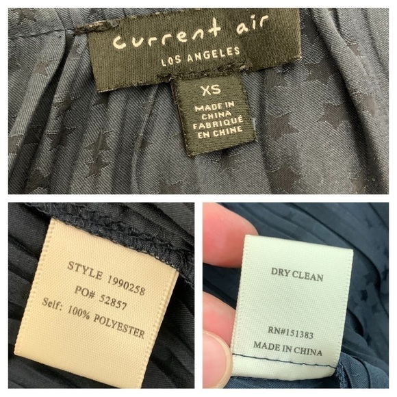 Anthropologie Current Air Star Print tiered Mini Dress Size XS Navy Blue - Picture 11 of 14